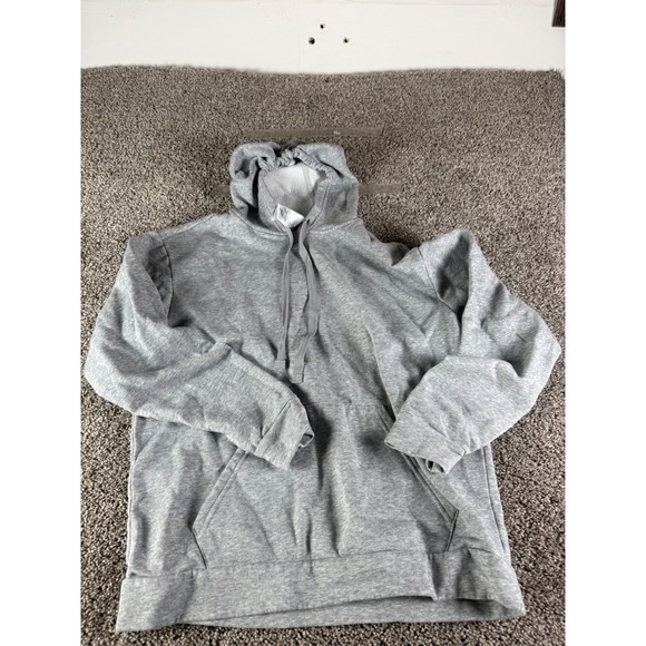 adidas Other - Adidas Essentials Heather Grey Fleece Pullover Hoodie Mens Small Logo Sleeve